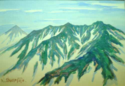 坂本直行 水彩画 「ポンテヒマール」 坂本直行 水彩画 「ポンテヒマール」